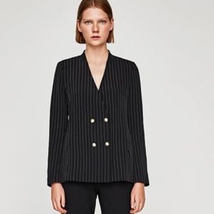 Zara Pinstripe Blazer